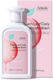 fu yan jie Peach Leaf Feminine Wash For intimate area Hygiene and Itchy, pH Balanced Body Wash with Lactic Acid For Sensitive Skin, Gentle Hydration, Odor Neutralization & Daily Hygiene, 220ml/7.44oz