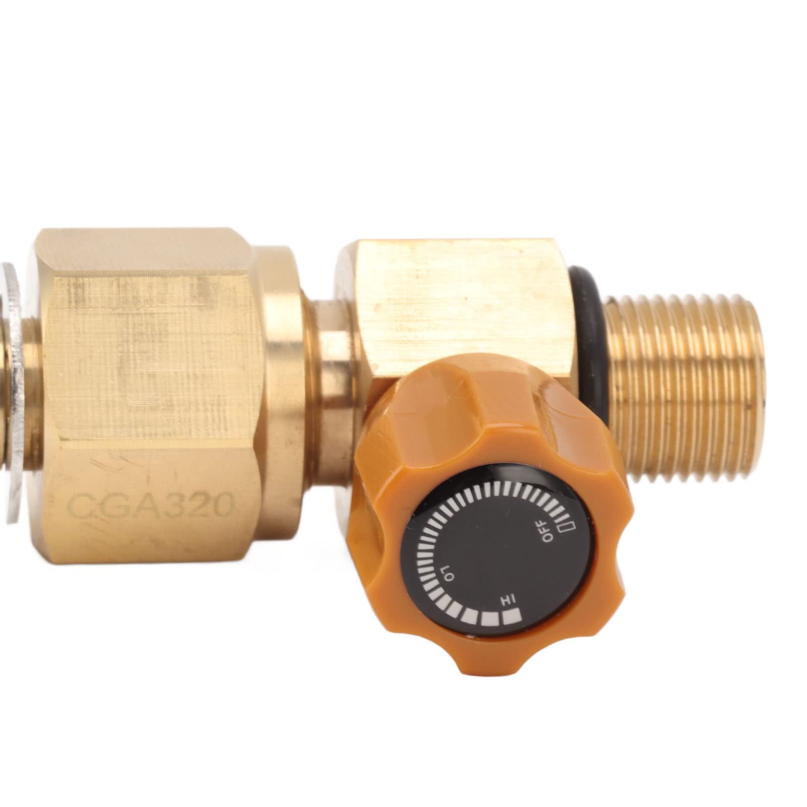 Adattatore di Ricarica CO2 - Valvola di Commutazione M18x1.5 Ad Alta Pressione 5000Psi con Connettore Femmina Dorato da 8 Mm Per Bombole Gonfiabili di CO2
