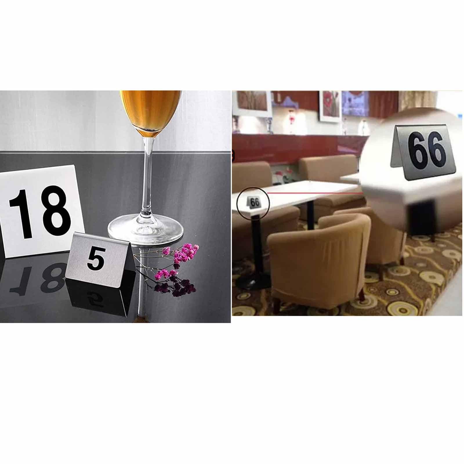 Stainless Steel Restaurant Table Number Sign