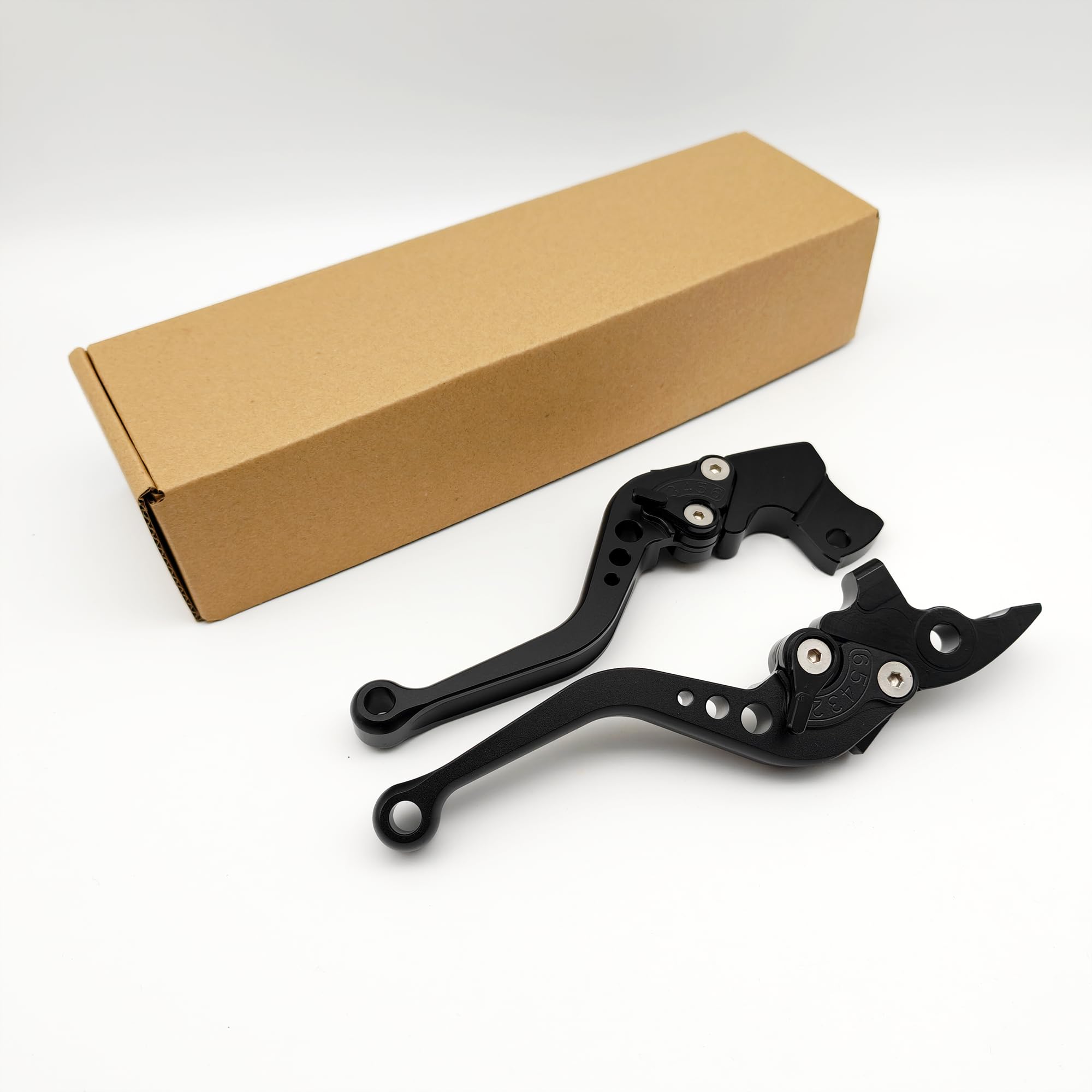 Compatibile con Duke 125 200 250 390 RC125 RC200 RC390 Leva freno e frizione in alluminio CNC, estensibili e regolabili, accessori (nero_opaco)