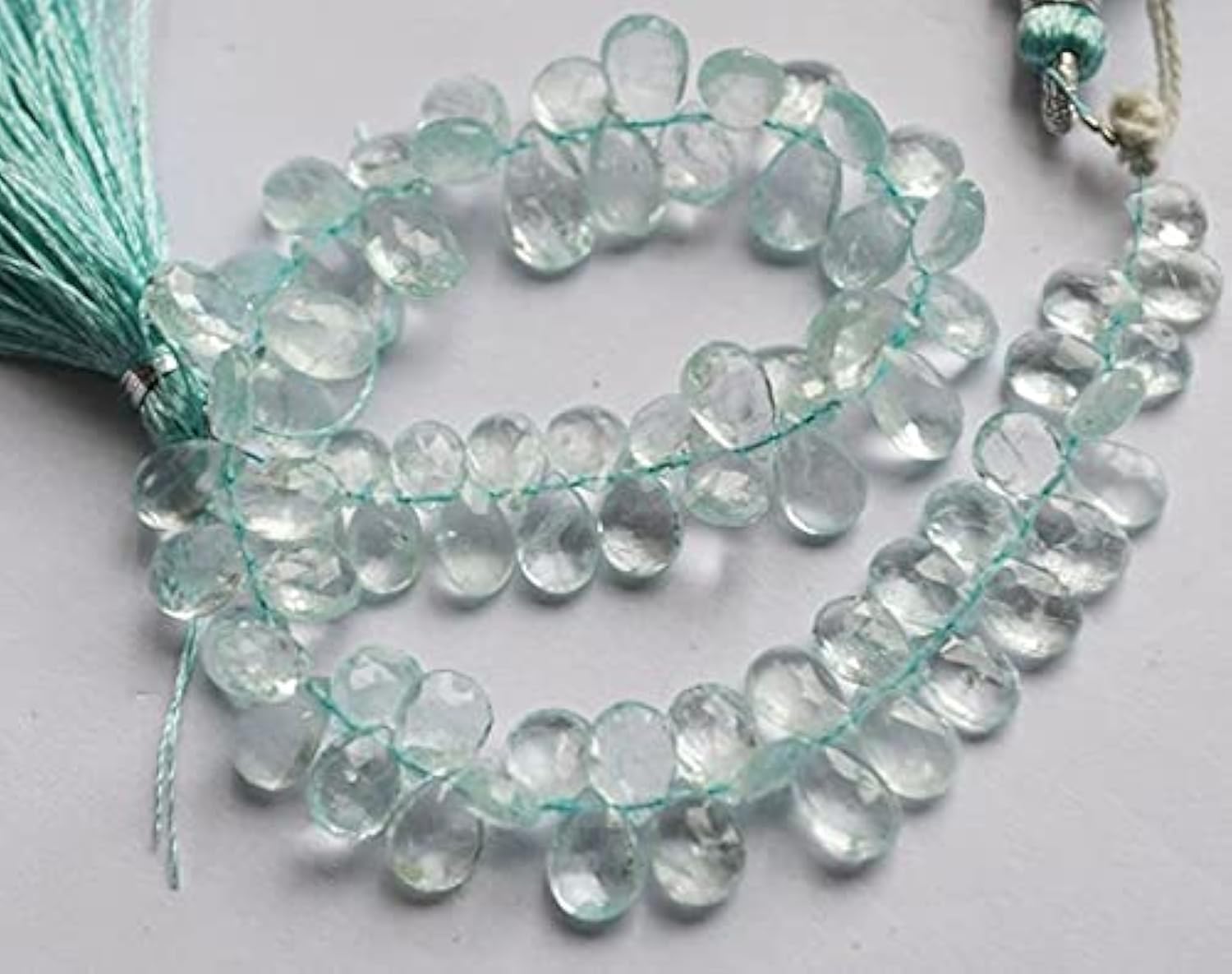 Aigue-marine naturelle LKBEADS fil de perles précieux pour cadeau d'anniversaire