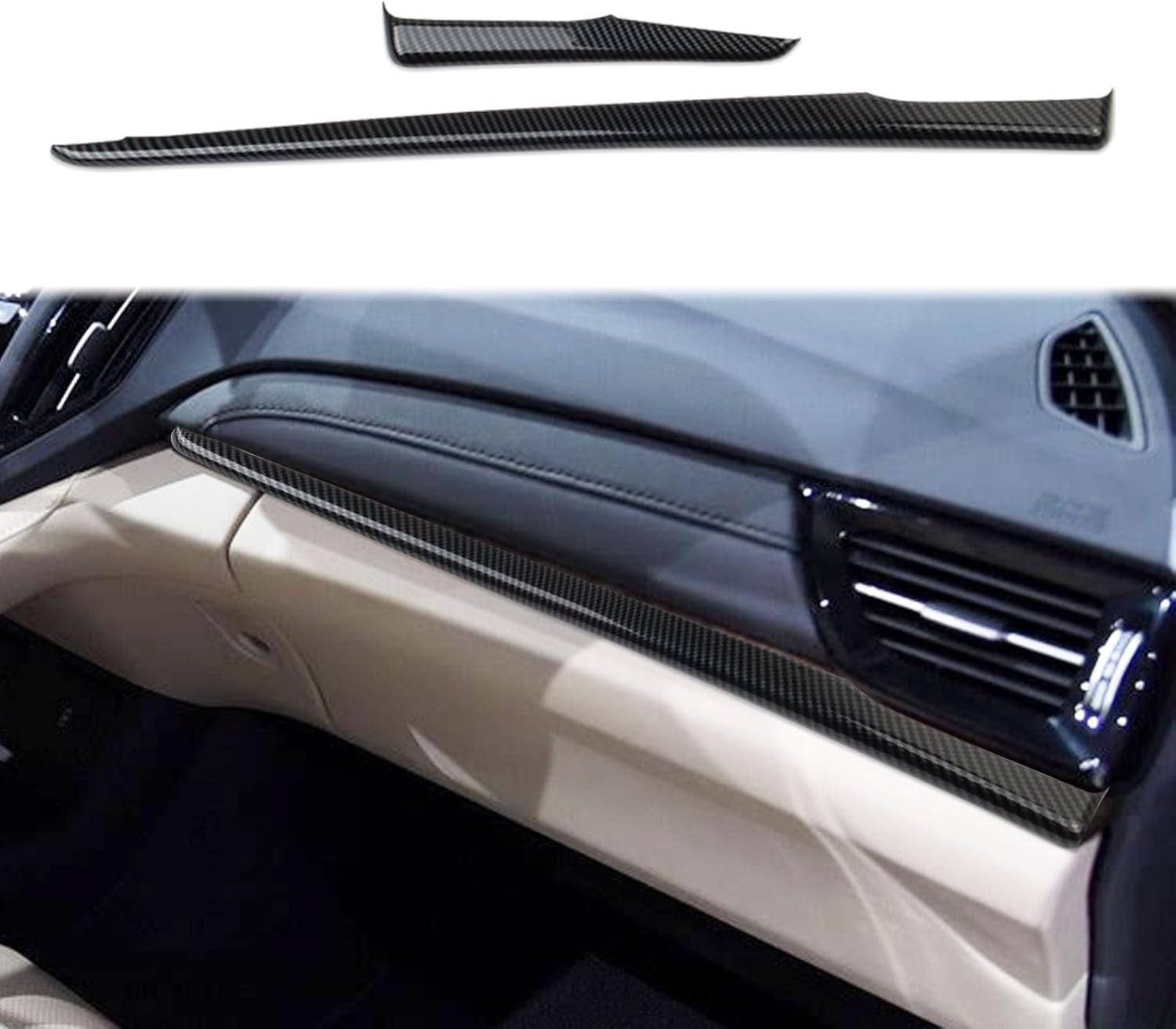 crosselec Carbon Fiber Style Center Console Dashboard Trim Dash Decorative Strip Accessories for 2019-2025 Acura RDX