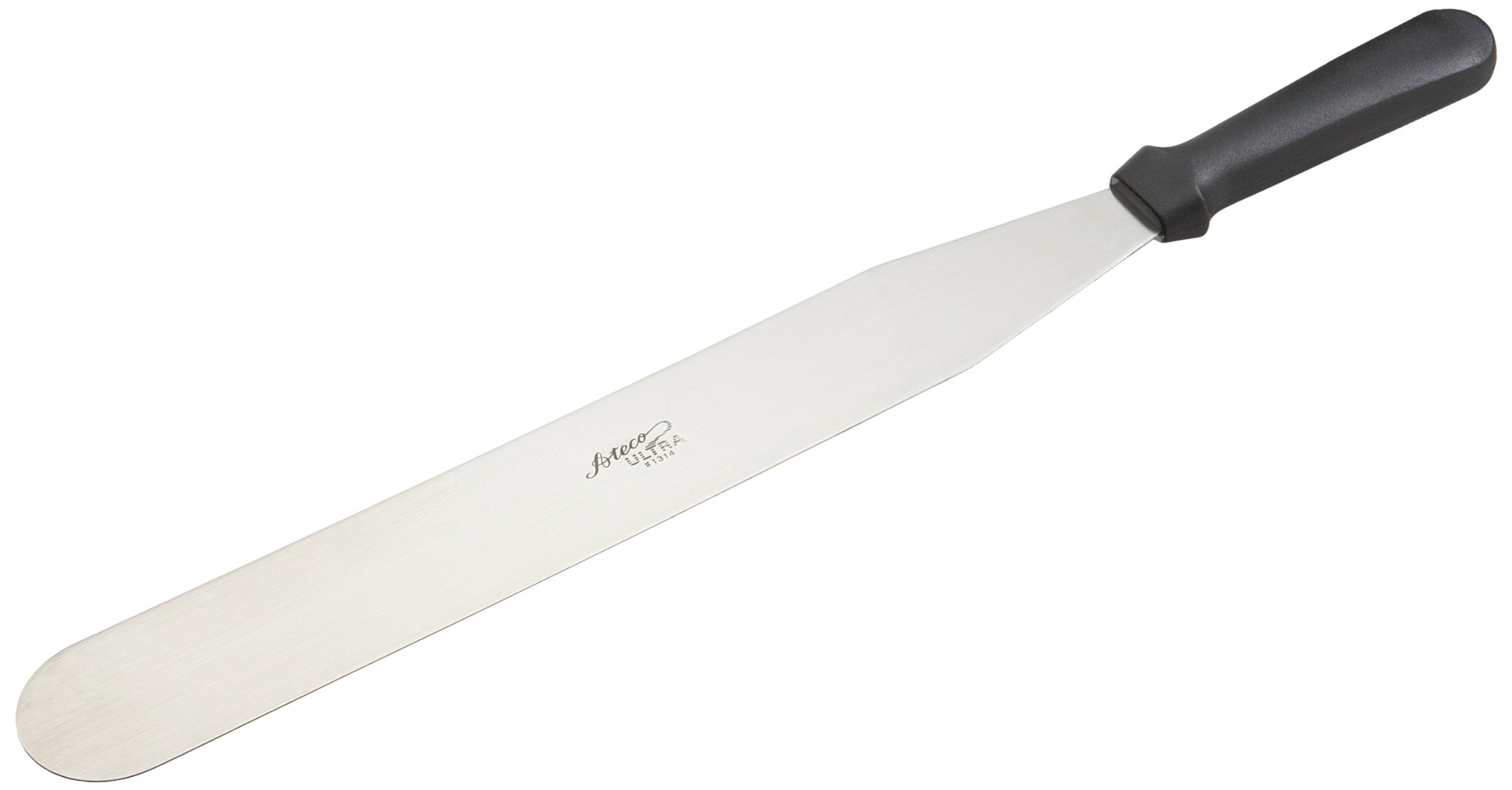 Ateco Ultra Straight Spatula with 14-Inch Stainless Steel Blade, Plastic Handle, Dishwasher Safe,Black โ image 1