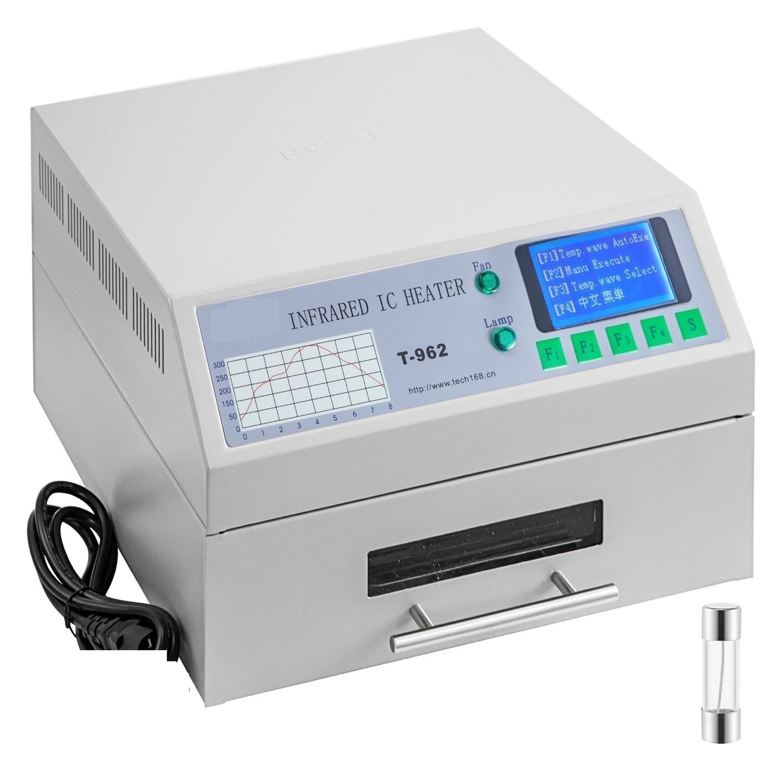 T962 Desktop Reflow Oven Soldering Machine 800W Infrared IC Heater Solder PCB Board BGA SMD SMT Rework Station for DIY Use