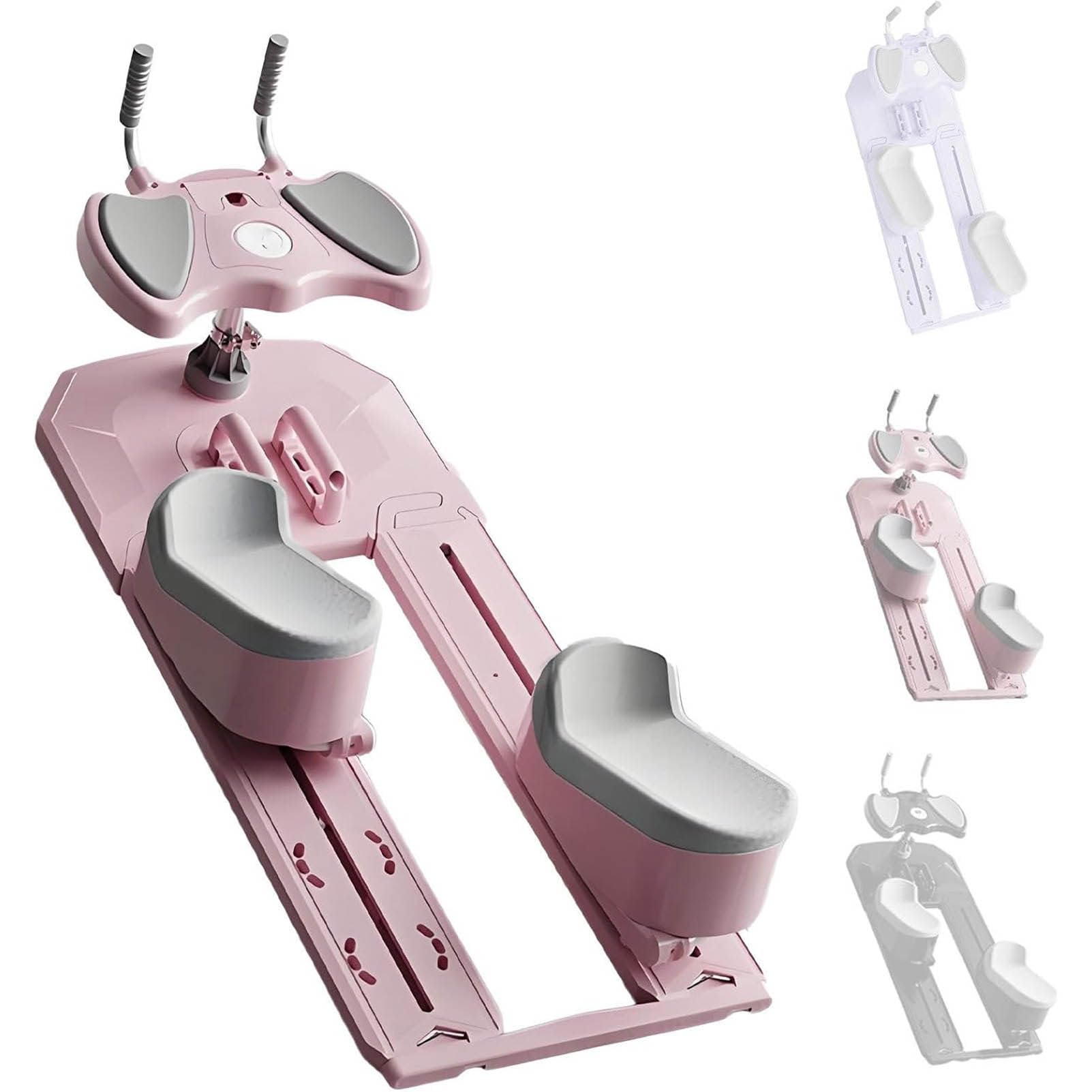 LJLYYDS Spine Twist & Stretch Trainer,Crawling Training Machine,Spinal Decompression Waist Fitness Equipment with LED Counter,Height Adjustable Ab Core Trainer for Home Gym Pink