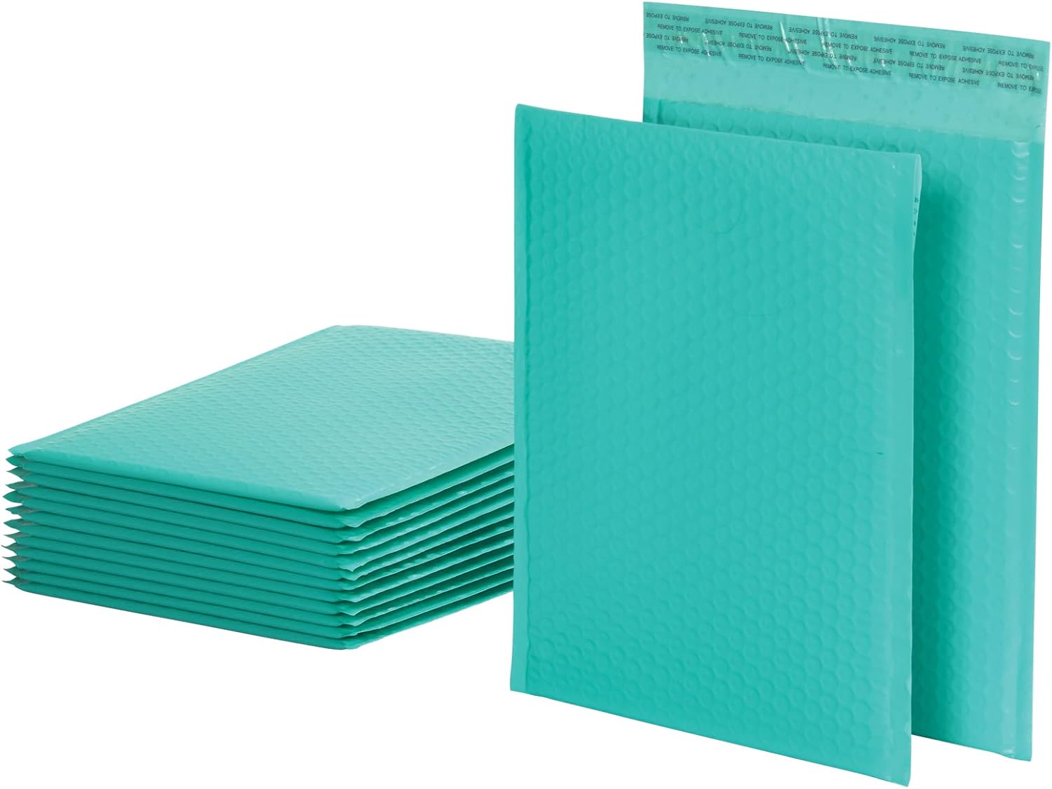 Quality Park Bubble Mailers, 8.25 x 11 Shipping Envelopes, Water Resistant Teal Poly Padded Envelopes, Redi-Strip Peel Off Closure, 25/Box (QUA85860) : Office Products