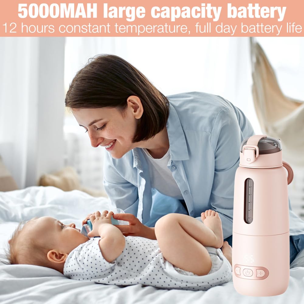 Tragbarer Baby Flaschenwärmer 15000mAh - Kabelloser Wärmer Für Unterwegs 37-55°C