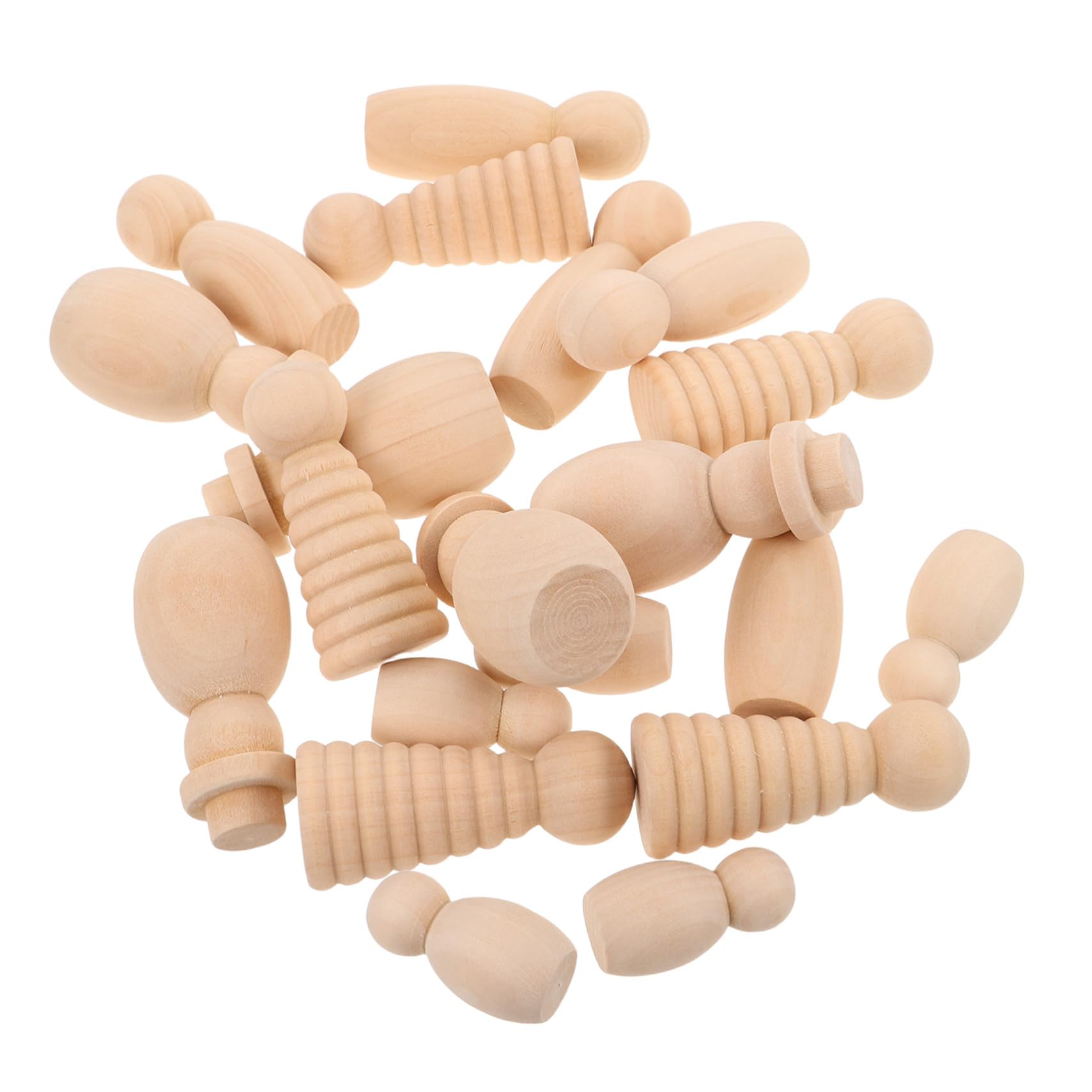 20 Piezas Figuras de Madera para Pintar Muñecos de Madera sin para Manualidades DIY con Superficie Lisa para Decoración y Creativos Casa y Escuela