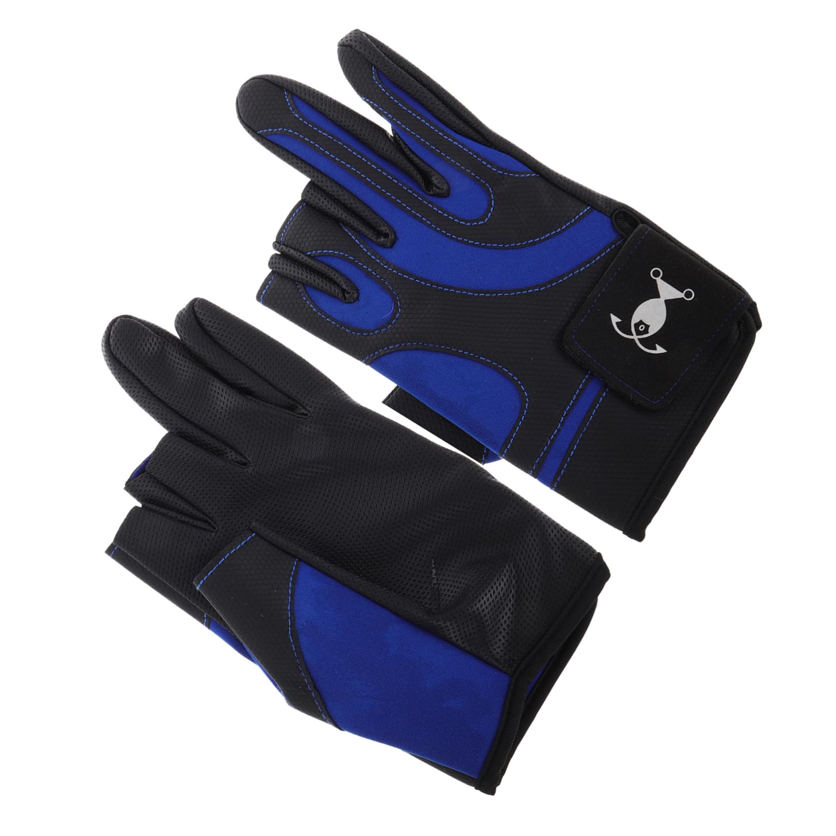 BESPORTBLE 1 Pair Fishing Gloves Men Women Luminous Pattern Outdoor Saltwater Gloves Antislip Handling Glove Winter Fishing Gear