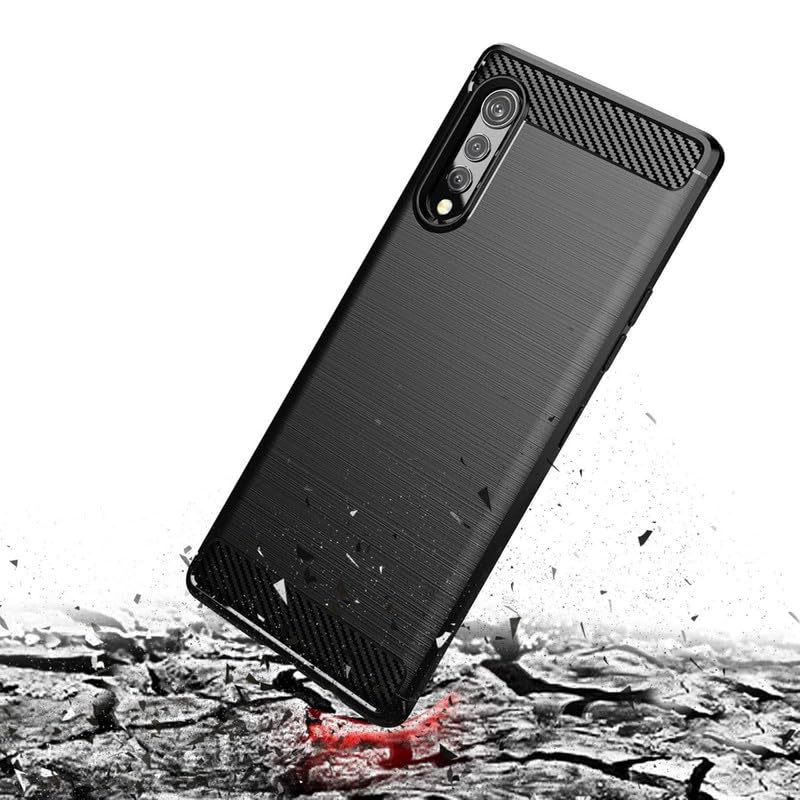 Image of Hybrid Carbon Fiber Back Case for LG Velvet (Black)