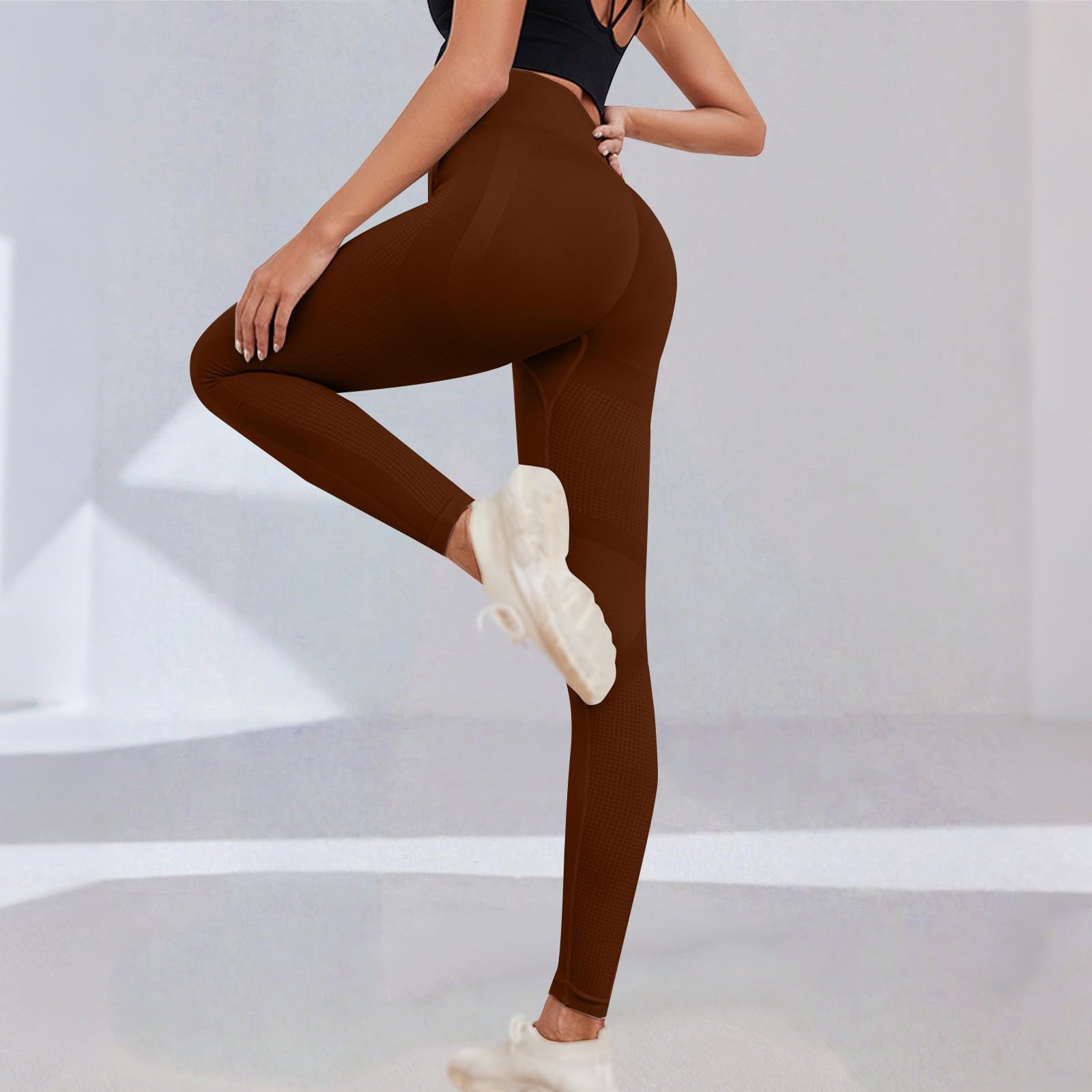 Leggings da corsa da donna a compressione 3D anticellulite leggings da palestra a vita alta controllo della pancia leggings per sollevamento glutei senza cuciture elastico petite legging morbido