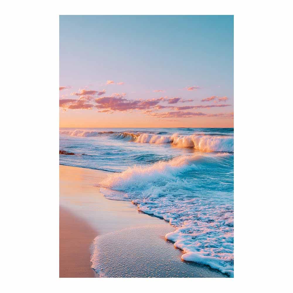 HOQIU Landscape wall art Pastel Beaches es Sunrises canvas art, art print, house decor, bedroom wall decor above bed, prints for living room.(Multicolor)-30x40cm Unframed