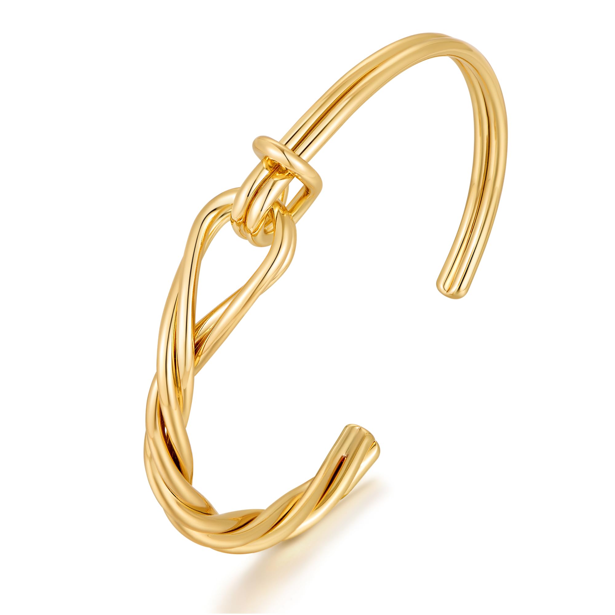 WOWORAMA Dainty Gold Cuff Bracelets for Women Delicate Thin Wire Open Bangle Bracelets Stackable Minimalist Wrist Cuff Bracelets Flexible Adjustable Size