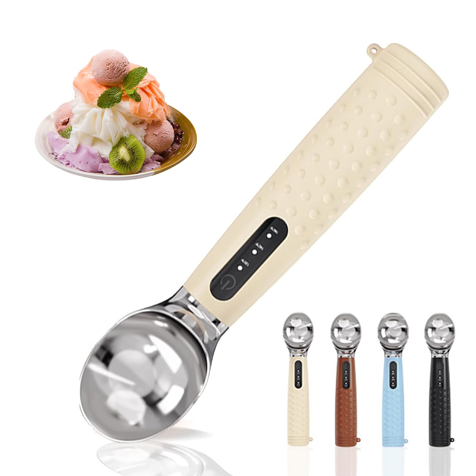 Paletta elettrica ricaricabile per gelato, 3 impostazioni di temperatura (48,9 °C/60 °C/71,1 °C), impermeabile IP67 per gelato e dessert surgelati