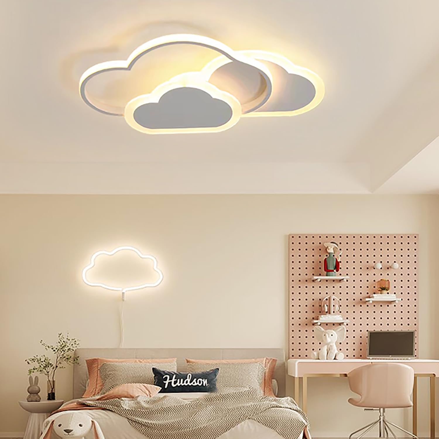 Lampa sufitowa Led Sufit, 42 CM żyrandol kreatywny Chmura ściemniania, 32W lampa sufitowa pokój dla dzieci, lampa sufitowa LED do salonu, sypialnia, pokój dziecięcy