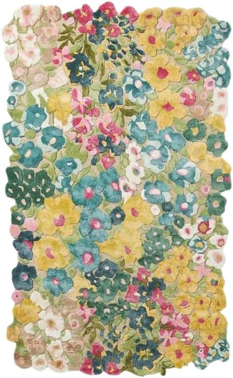 Hand Tufted Wool Floral Area Rug Living Room Bedroom Home Décor Multicolor Soft Handmade Carpet 9' x 12' Large Floor Rug