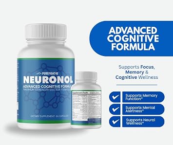 Neuronol Advanced Cognitive Formula, Supports Brain Function Dietary Supplement, Boost Cognitive Performance | 60 Capsules