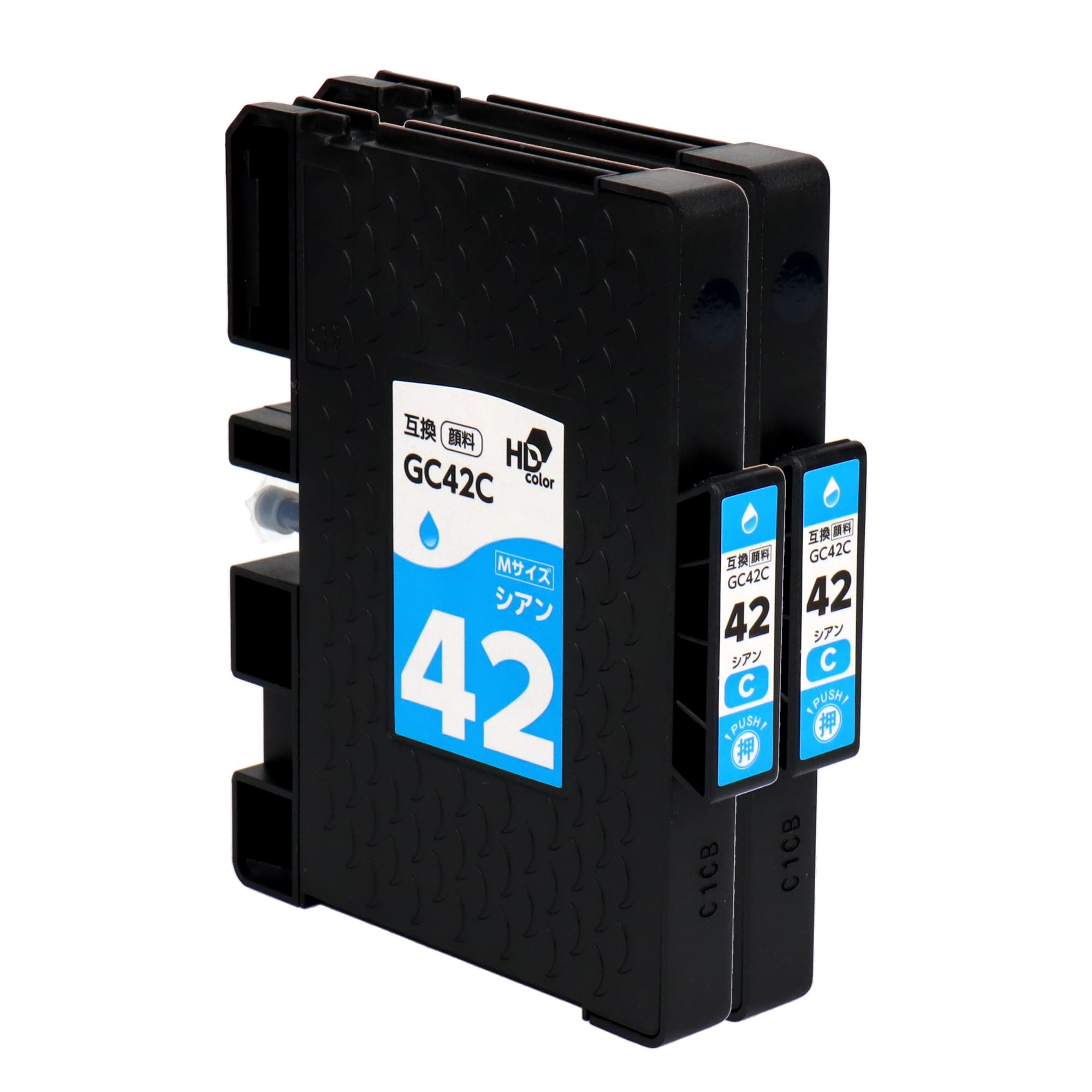 Amazon.co.jp: RICOH(リコー)用 GC42 シアン 2本セット Mサイズ 互換