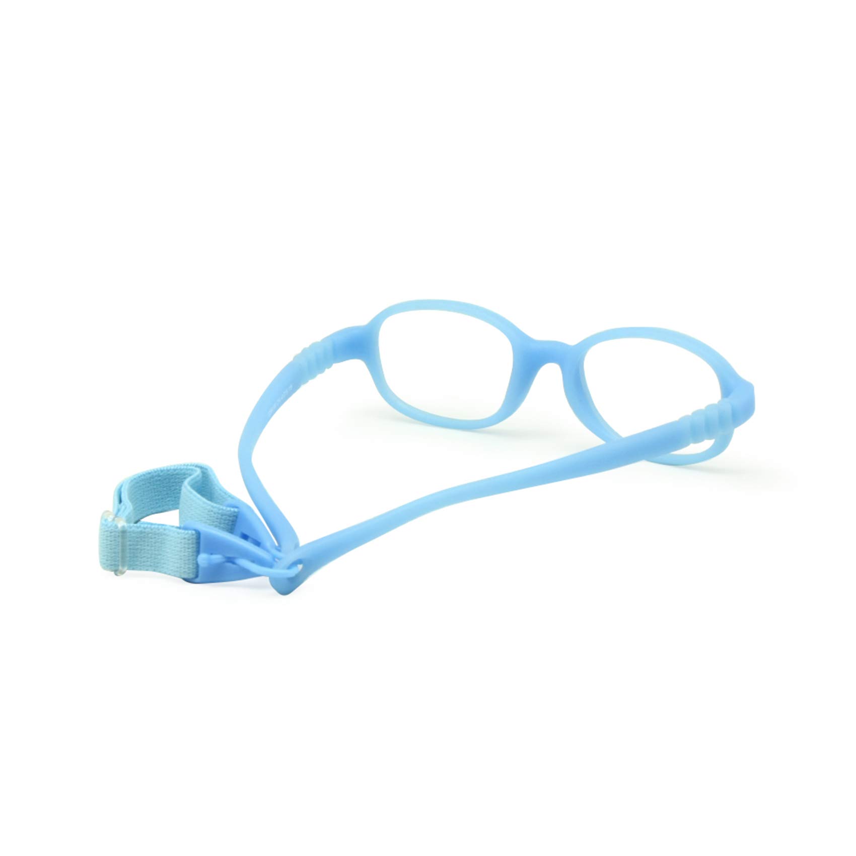 EnzoDate Flexible No Screw Size 41/15 Girls Eyewear with Cord, Boys Glasses & Strap, Children Eyeglasses, Baby Eyeglasses Bendable Safe (Blue) for Ages 1-2Y - Image 3 thumbnail