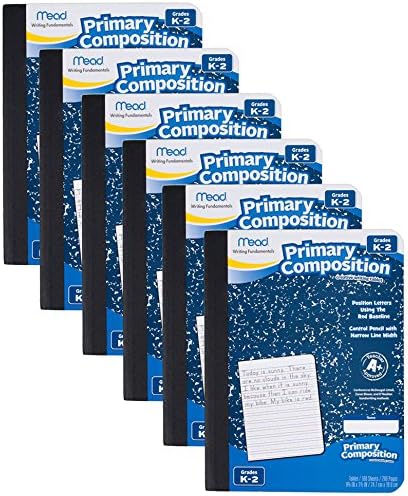 Mead Primary Composition Book, Ruled, 100 Sheets/200 Pages (09902), 6 Notebooks