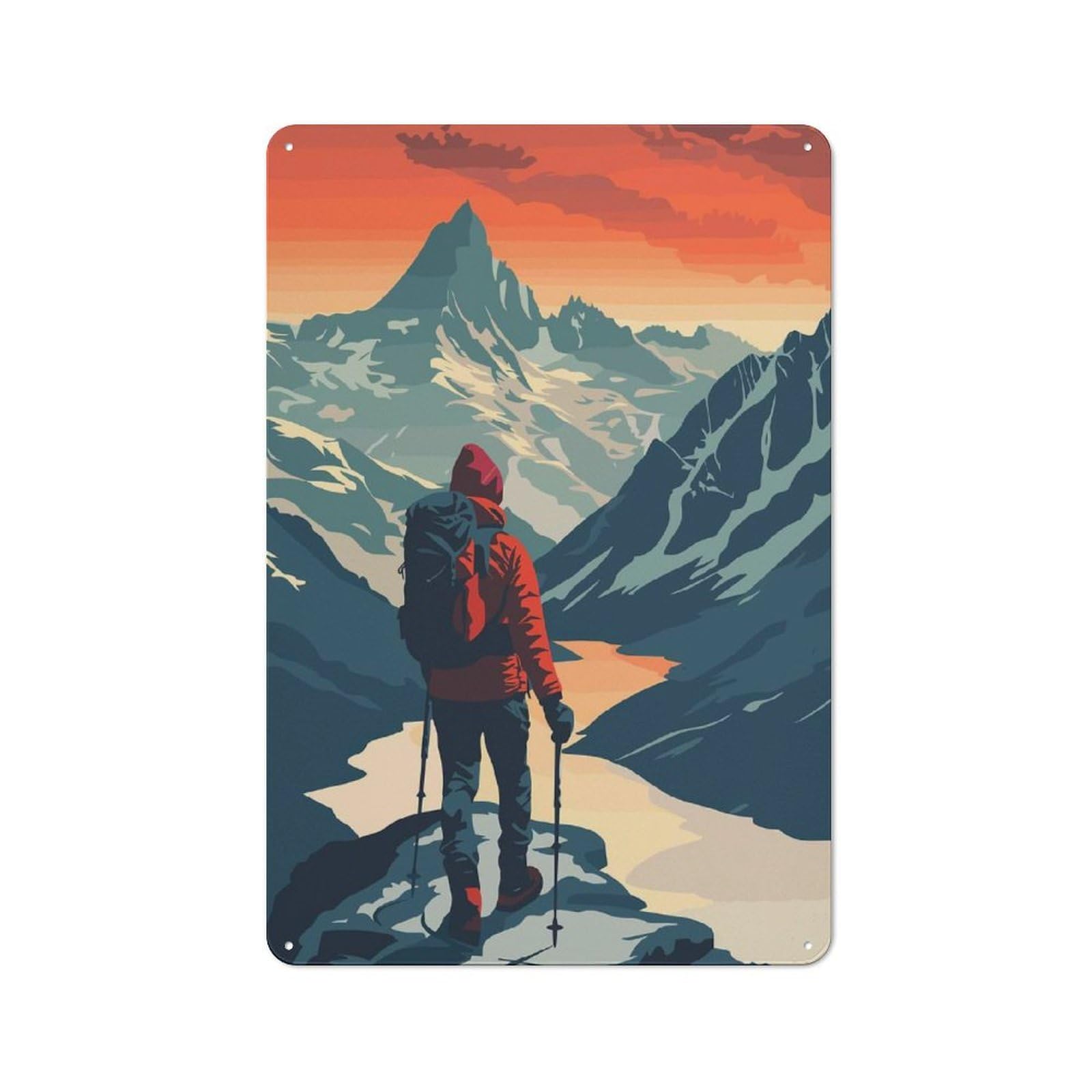 Junmoney Mountain Climber For Lounge Or Reading Corner, Retro Tin Sign 30X20cm, Gift For Reading Corner Decorators During The Christmas Season