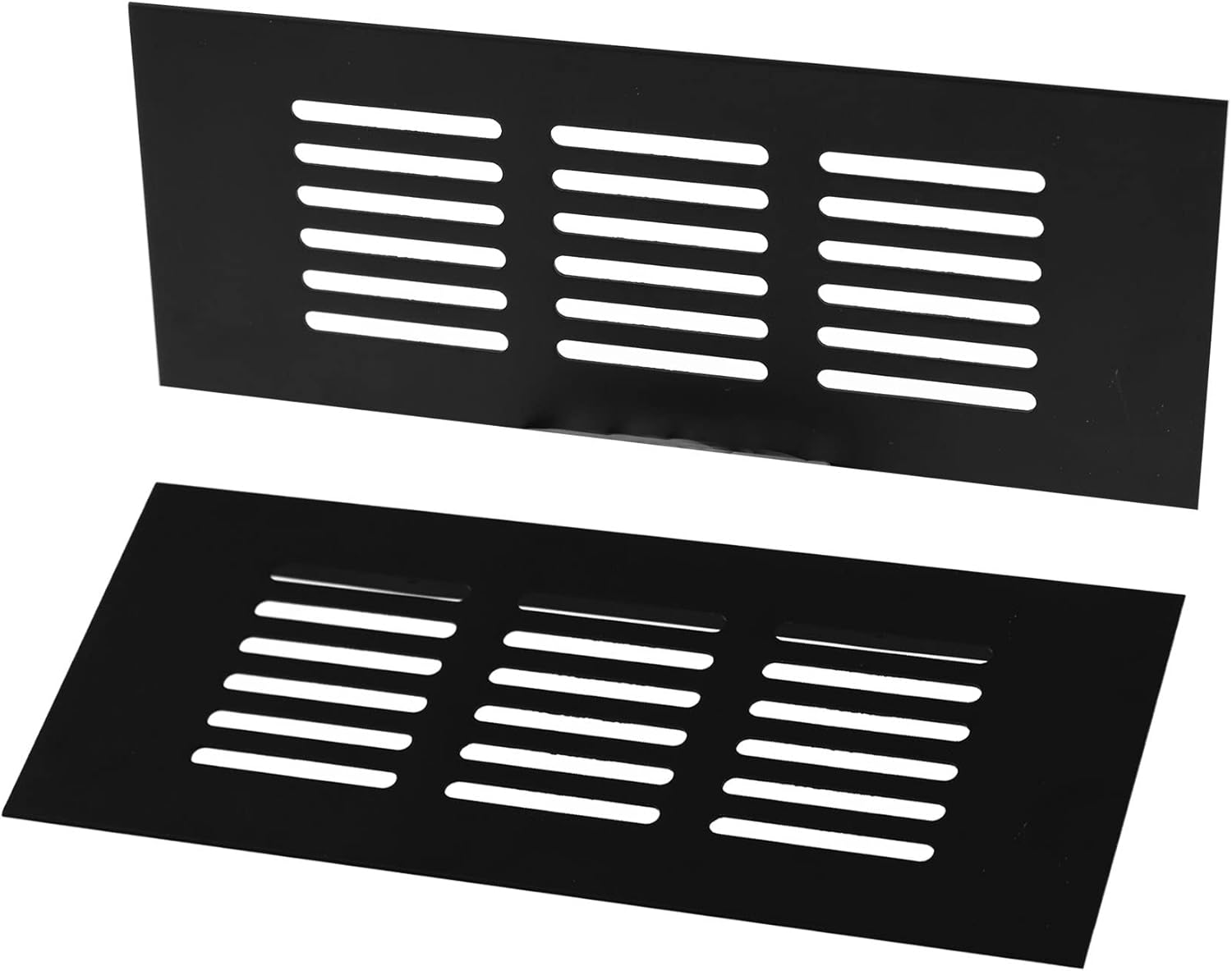 2PCS Air Vent Cover,TTZEZE Aluminium Alloy Rectangle Vent Covers for Home Wall Ceiling Floor Register Grille Register Ventilation Register Grille for Wardrobe Cabinet Bathroom Kitchen Black 60*150mm Black 60*150mm/2.36*5.91''