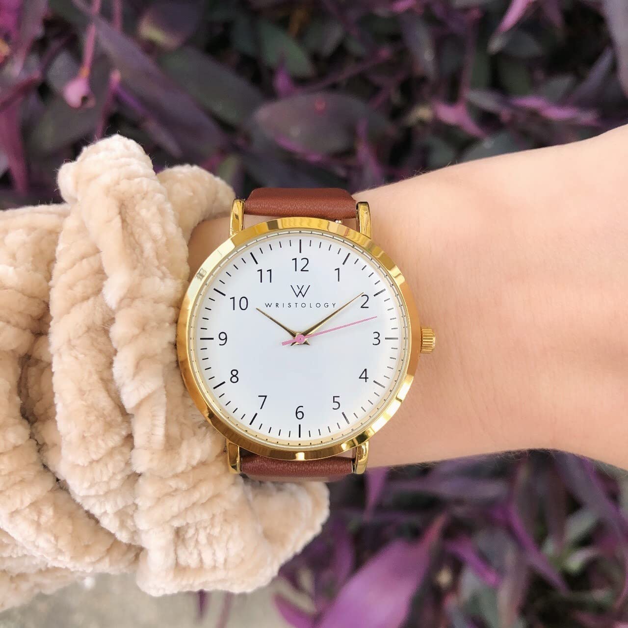 Olivia - Reloj analógico para Mujer, Esfera Grande, fácil de Leer, con Segunda Mano, Correa de Cuero, para Enfermeras, Profesores, Personas Mayores