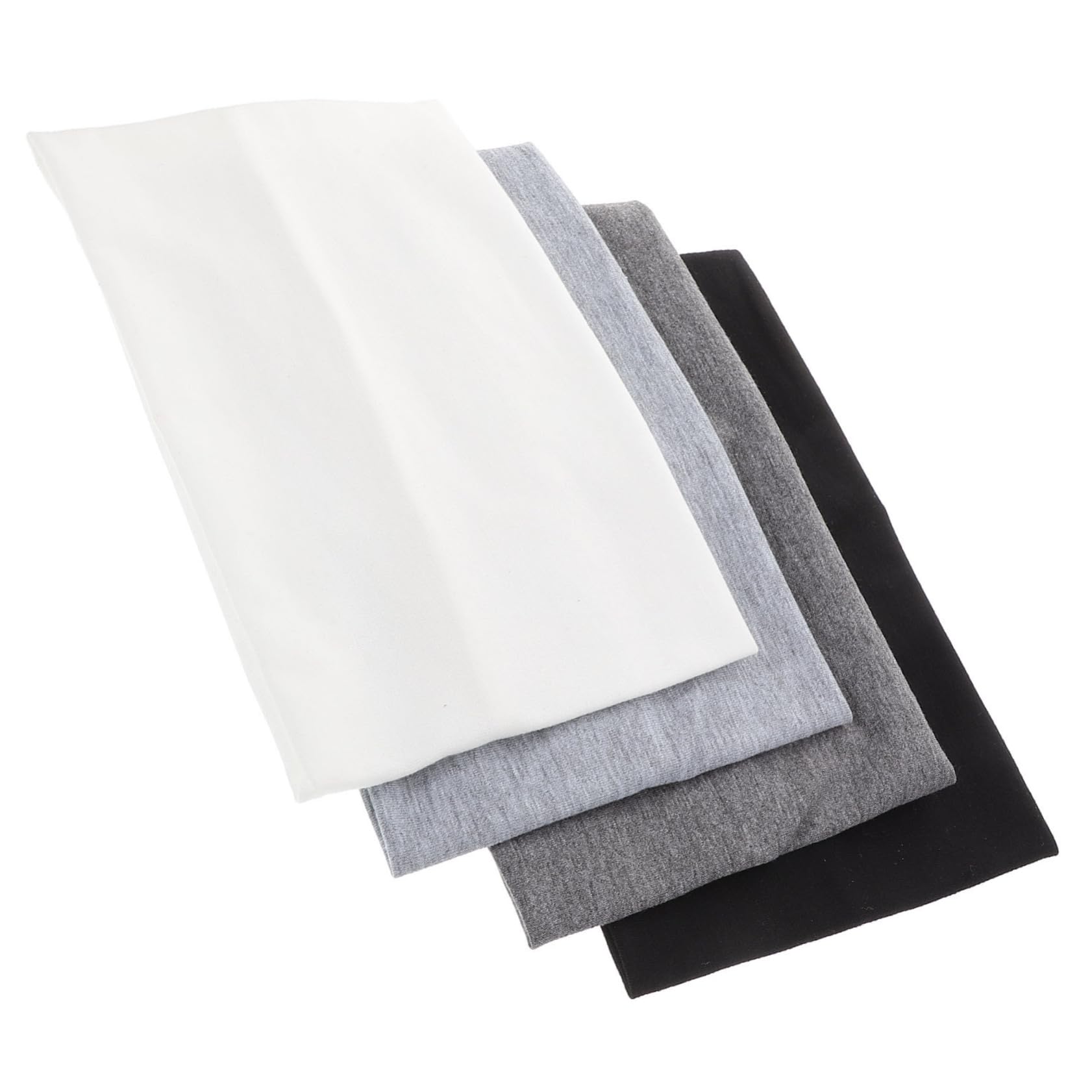 FOYTOKI Boho Wide Elastic Workout Headbands for Women Sweat Wicking Stretchy Yoga Hair Bands Dark Grey Light Grey for Gym and Fitness Activities