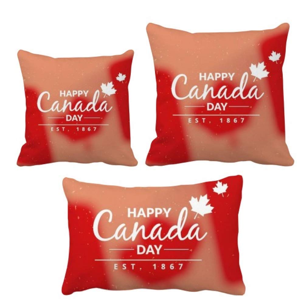 Housse de coussin Canada Day motif érable pour décoration de salon