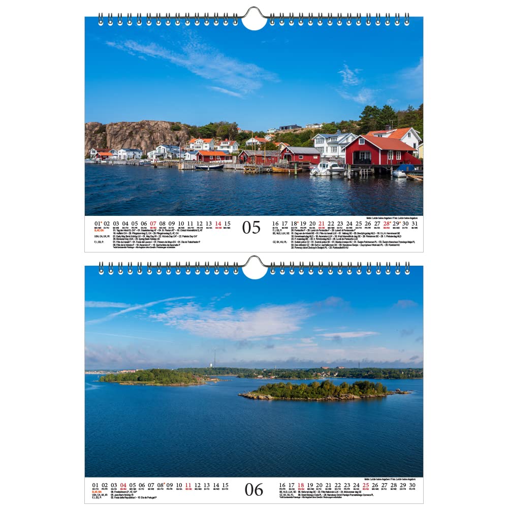Travel Magic Sweden DIN A4 Calendar for 2023 Sweden City and Country Seelenzauber, multicoloured - Image 4