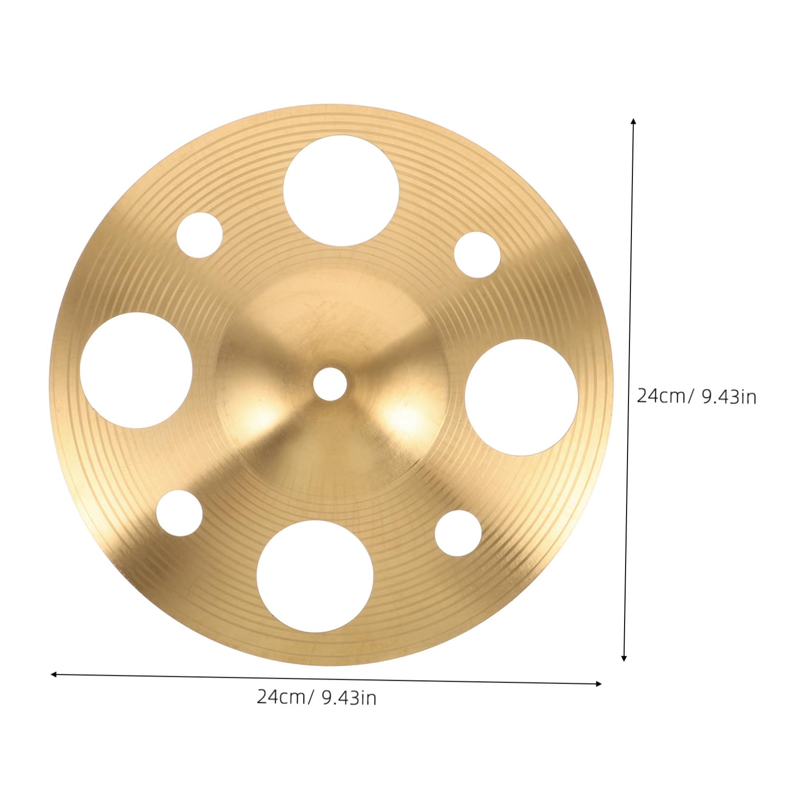 TOPBATHY Trommelbecken Mit Loch 9 Zoll Goldenes Effektbecken Aus Legierung Für Percussion Splash-Becken Mit Wasserklang Leichtes Handbecken Für Bühne Musikunterricht Und Outdoor