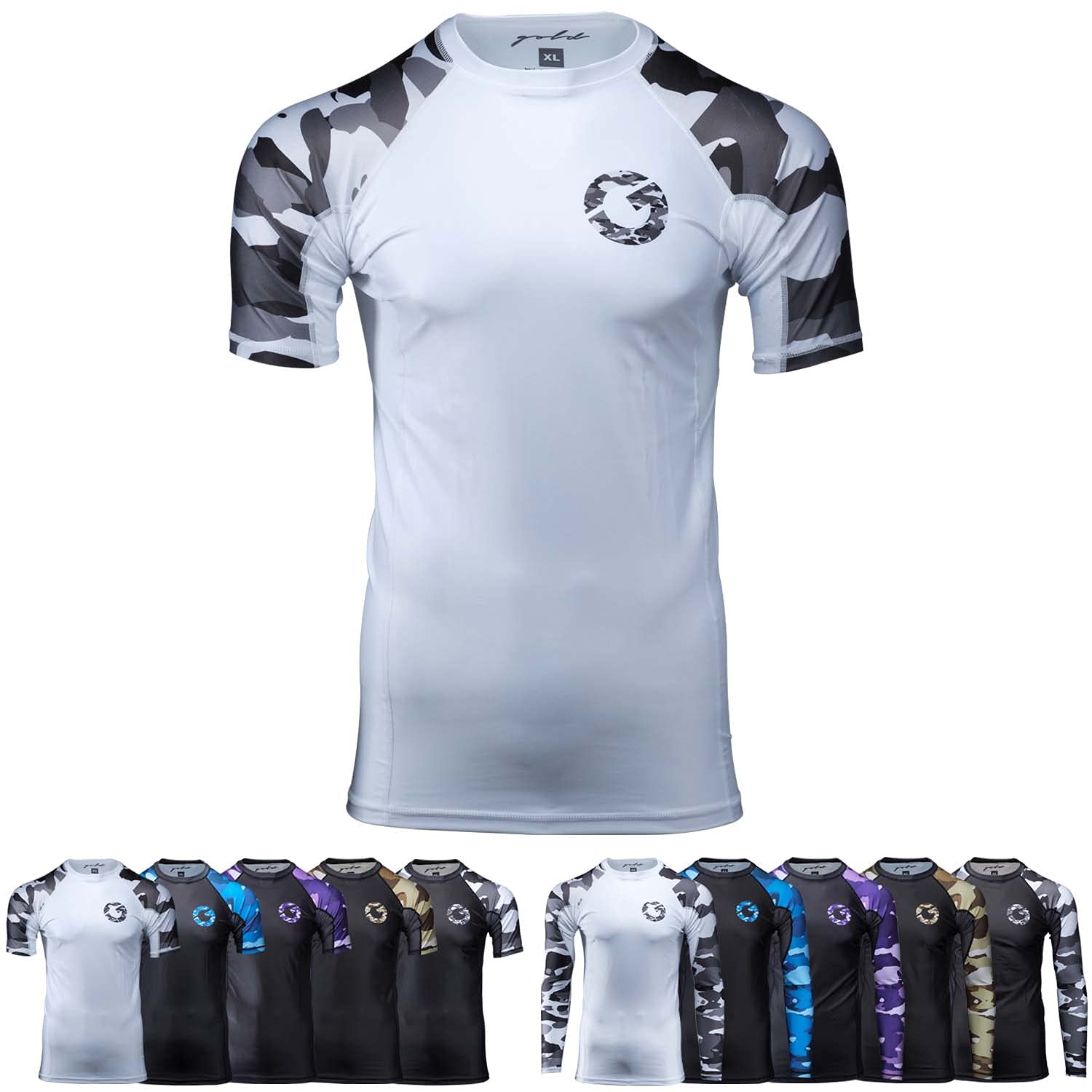 Gold BJJ Jiu Jitsu Rashguard - Camo