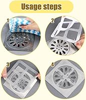 Vista 5 de 20 piezas de pegatinas adhesivas desechables para drenaje de pelo, 2025 tapones de drenaje de ducha actualizados, cubiertas de drenaje adhesivas