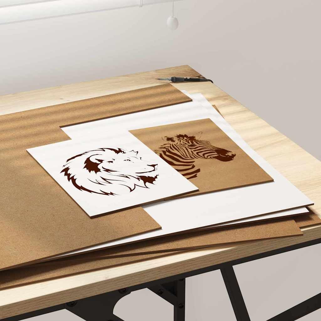 Dekoplatten 12 pcs Weiß 40 x 60 x 0.27 cm Holzwerkstoff | Glatte Oberfläche, leicht schneidbar, vielseitig für Bastelprojekte, pflegeleicht mit feuchtem Tuch