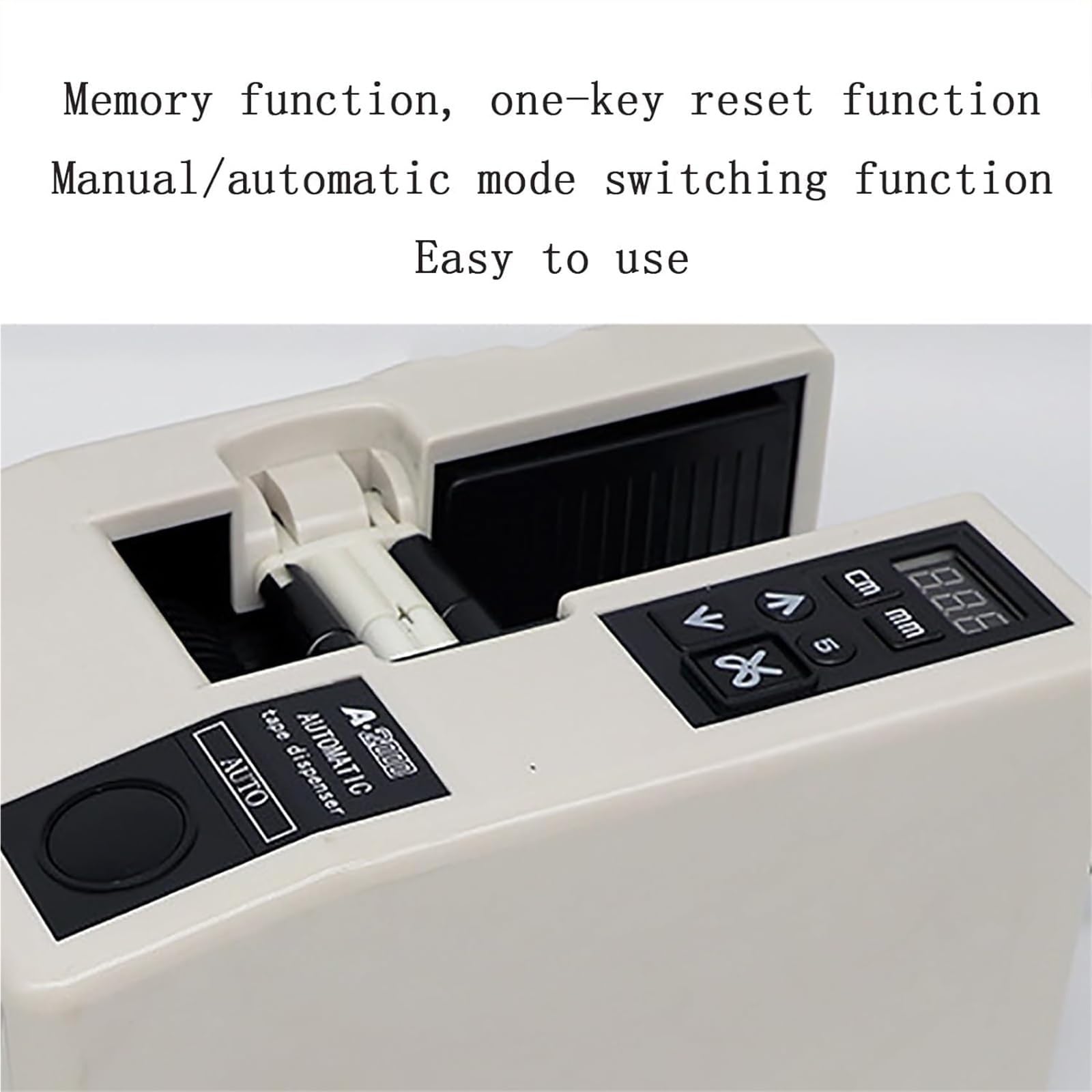 Distributore automatico di nastro adesivo, nastratrice elettrica regolabile con display digitale a LED, larghezza 7-55 mm, spelanastro, macchina per il taglio e l'imballaggio di nastri