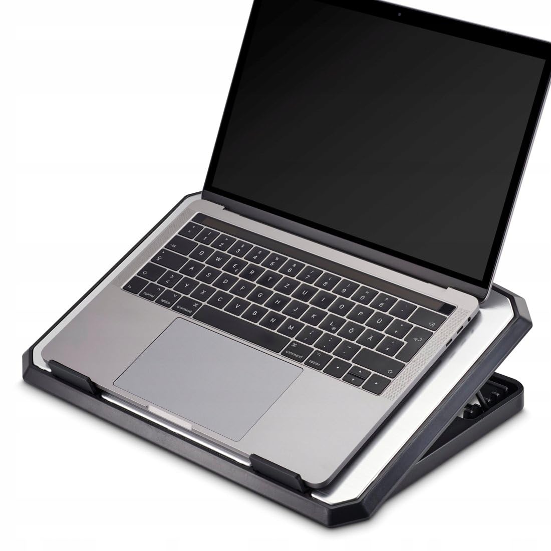 Hama Raffreddatore per laptop in alluminio, inclinabile, silenzioso, 2 ventole, fino a 40 cm, nero