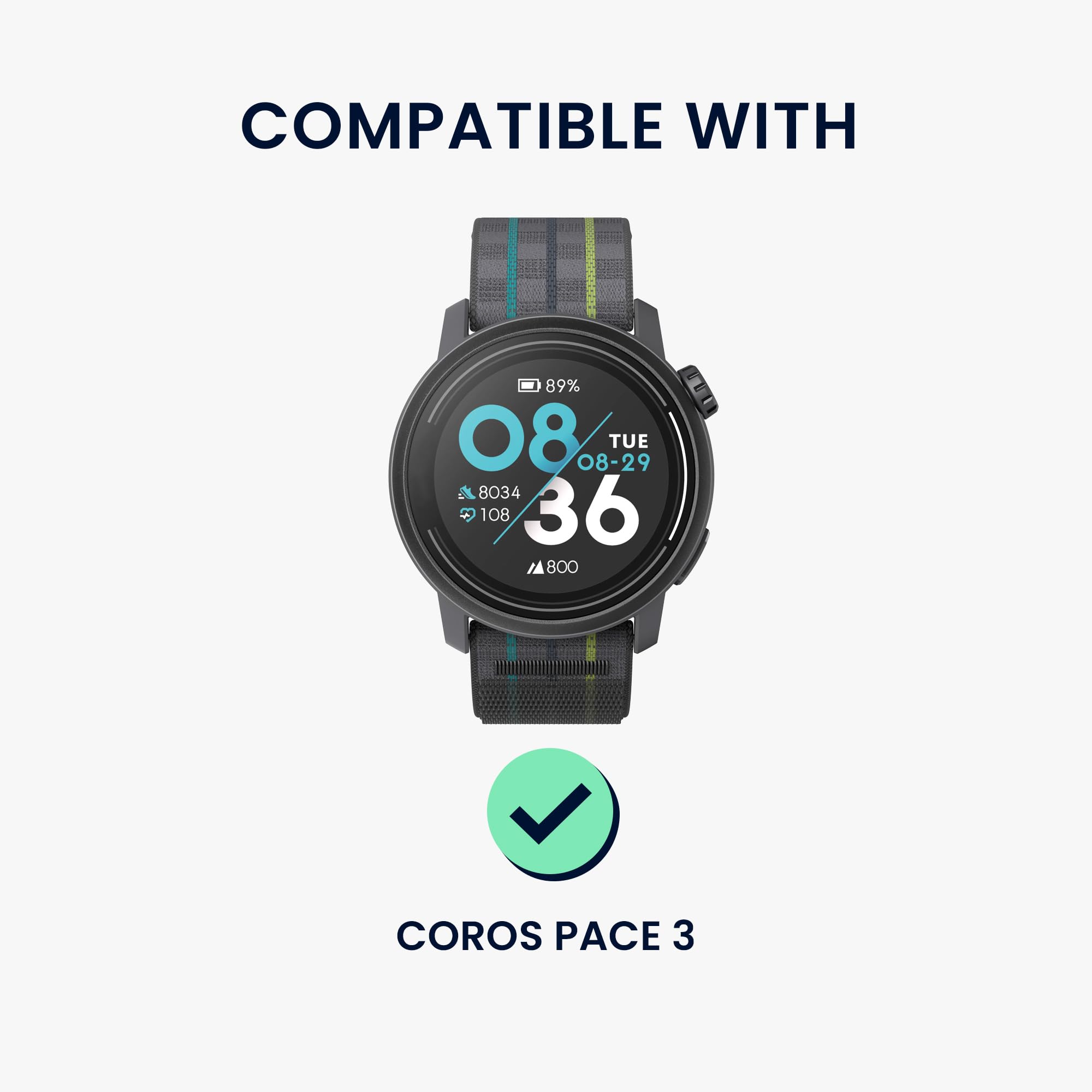 kwmobile Etui kompatybilne z COROS PACE 3, silikonowe etui na ekran do smartwatcha, ochrona smartwatcha, biała