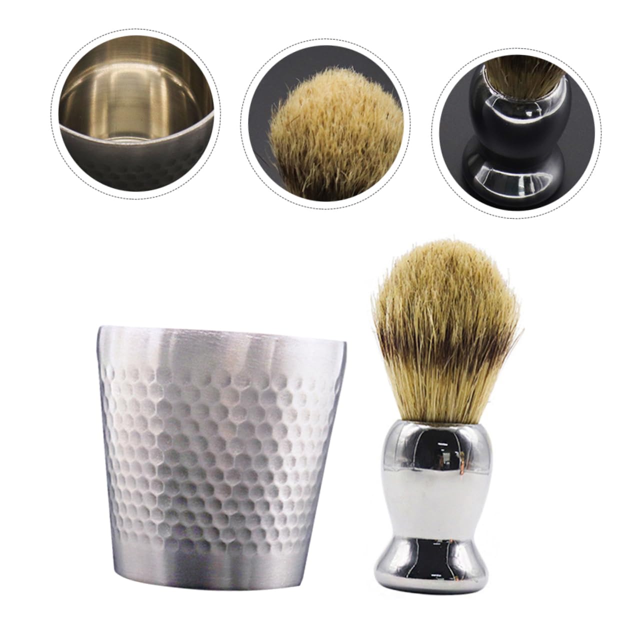 POPETPOP 2sätze Rasierpinsel Set Für Shaving Kit Mit Seifenschale Und Weichem Bürstenkopf Grooming Set Für Zuhause Und Für Bartpflege