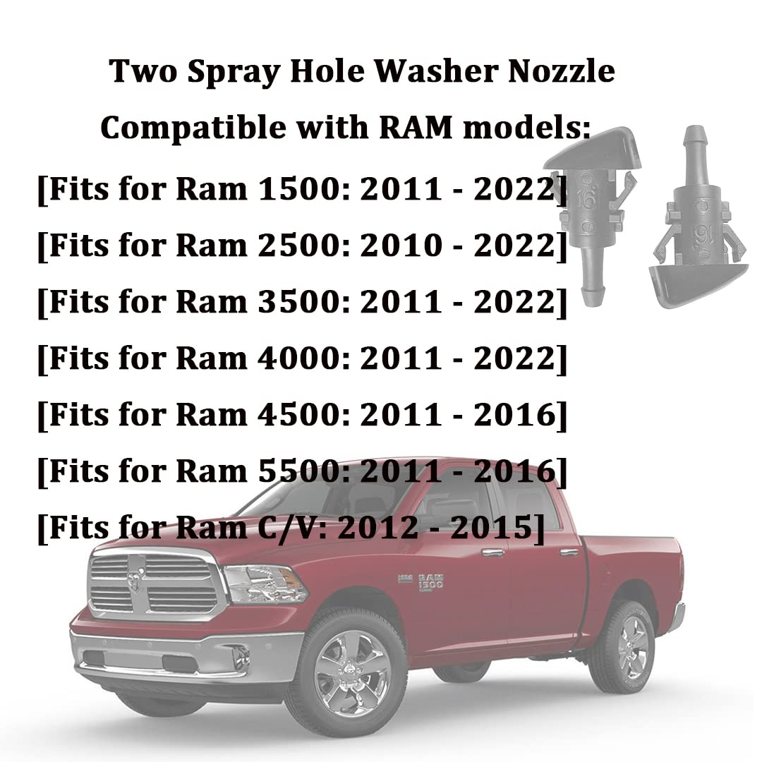 2-Pack Windshield Washer Nozzles For RAM 1500/2500 (2011-2012) – Part #4805742