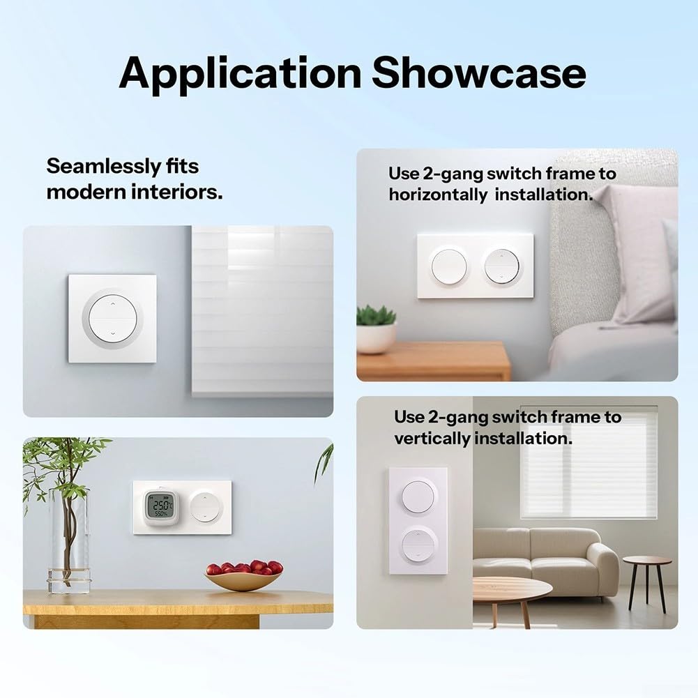 Interruttore per tapparelle WiFi MINI-RBS-E per serie Fusion, IP65 impermeabile Touch & per controllo vocale Alexa, carico 300 W, interruttore per persiane smart con telecomando APP