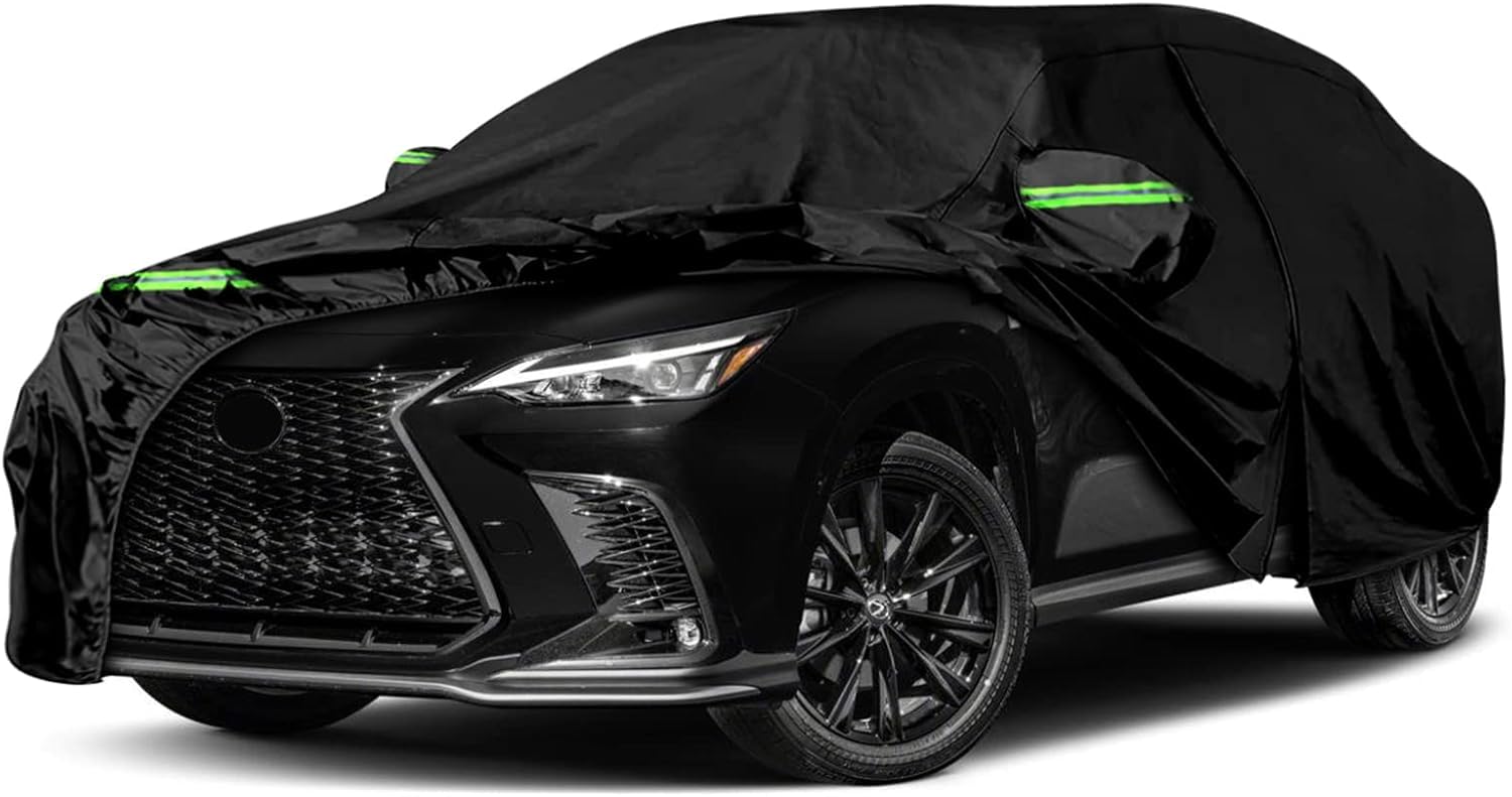 Waterproof Covers Replace for Lexus NX300 NX 350 F Sport 2015-2025, 6 Layers All Weather Custom-fit Car Cover with Zipper Door & Windproof Bands for Snow Rain Dust Hail Protection