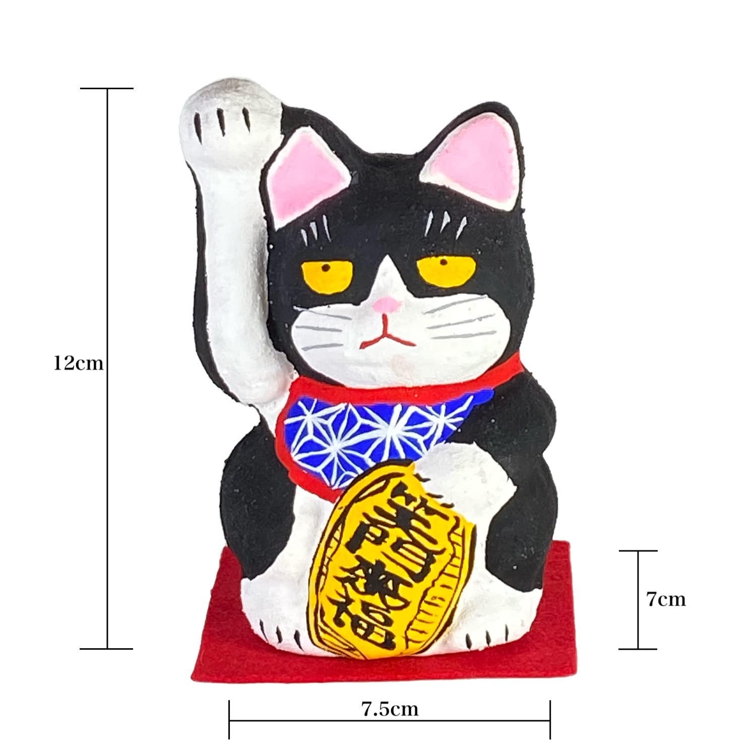 daia様おまとめ】①大入猫 8号☆招き猫•剥れあり ②白猫右手上げ8号 