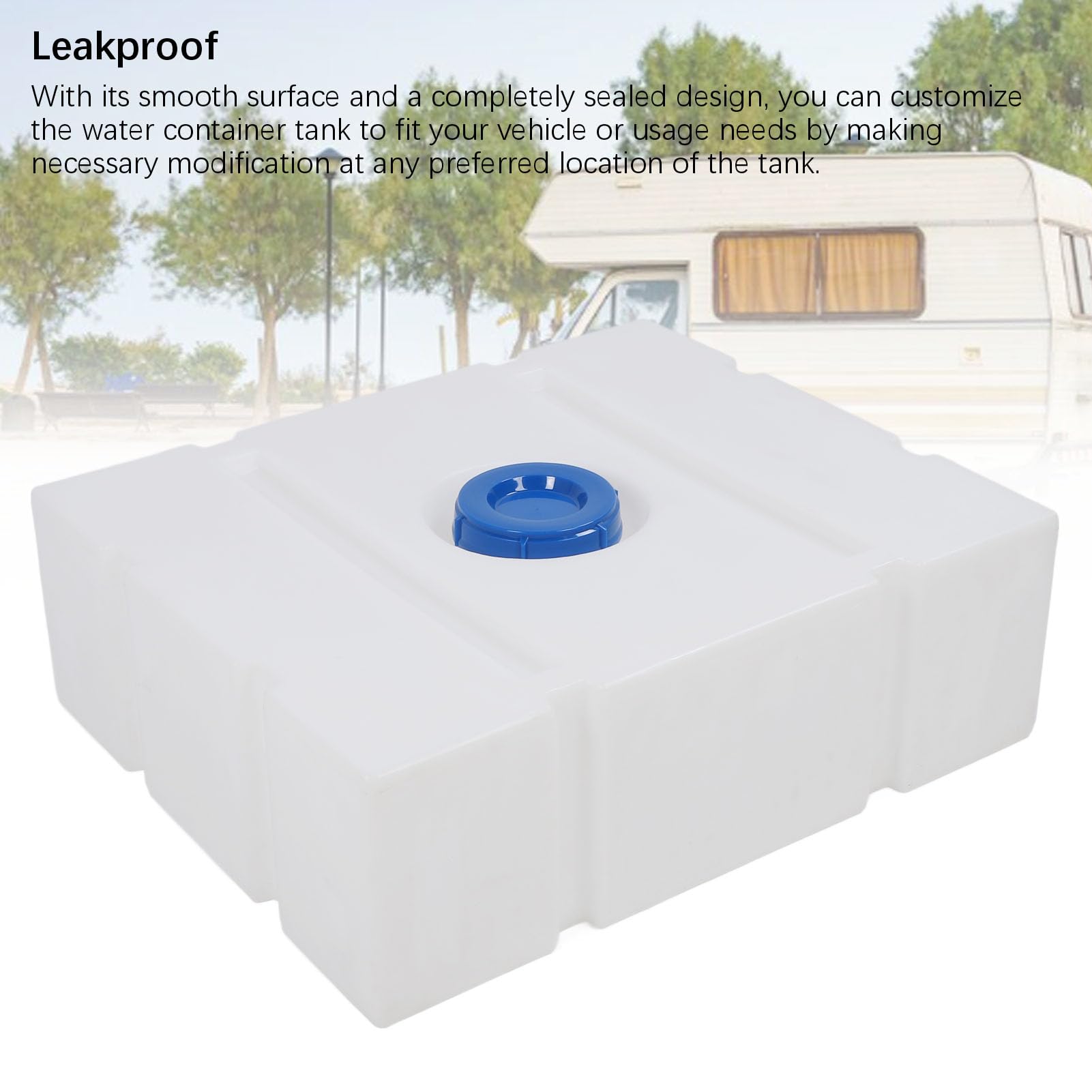 Locadenz 785 x 655 x 255 mm RV Frischwassertank, 33 Gallonen Lebensmittelqualität RV Wassertank, LLDPE Leckfestes Wasserbehältertank für Anhänger Boote Yachts