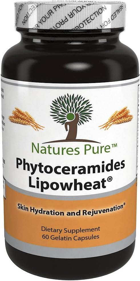 Phytoceramides with Lipowheat Dr Recommended Ingredients 60 Capsules Vitamin A, C, D and E Anti-aging Solution Plant Derived Oral Supplement 350mg Daily Dosage Ultimate Moisturizer From the Inside Out Reduce Fine Lines Wrinkles Restore Your Skin