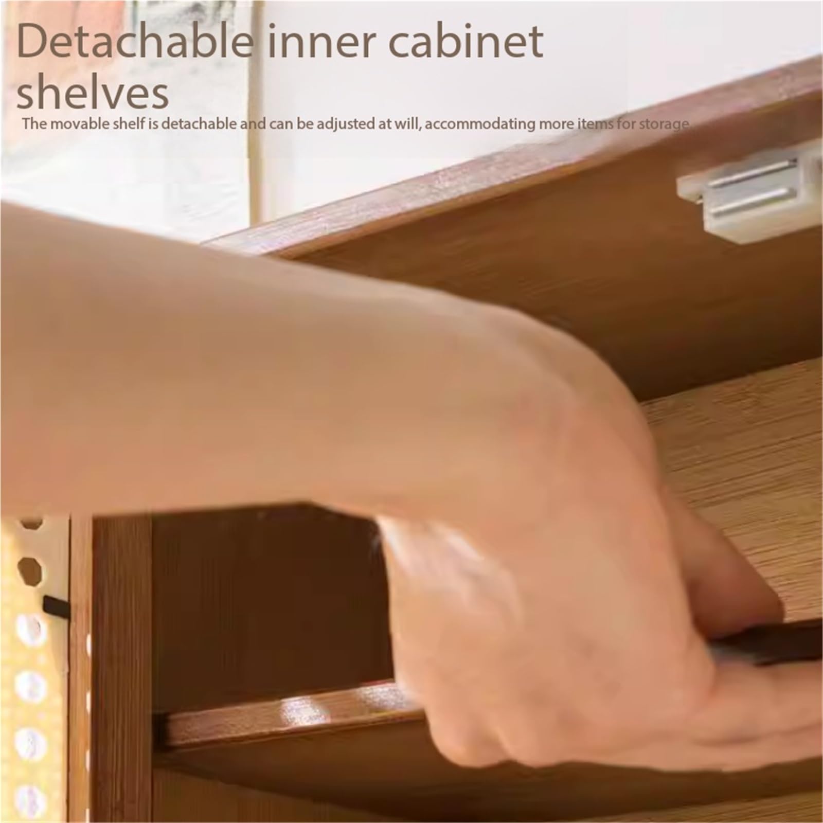 Tassenregal Getränkehalter aus massivem Holz mit ausziehbarer Schublade zur Aufbewahrung und