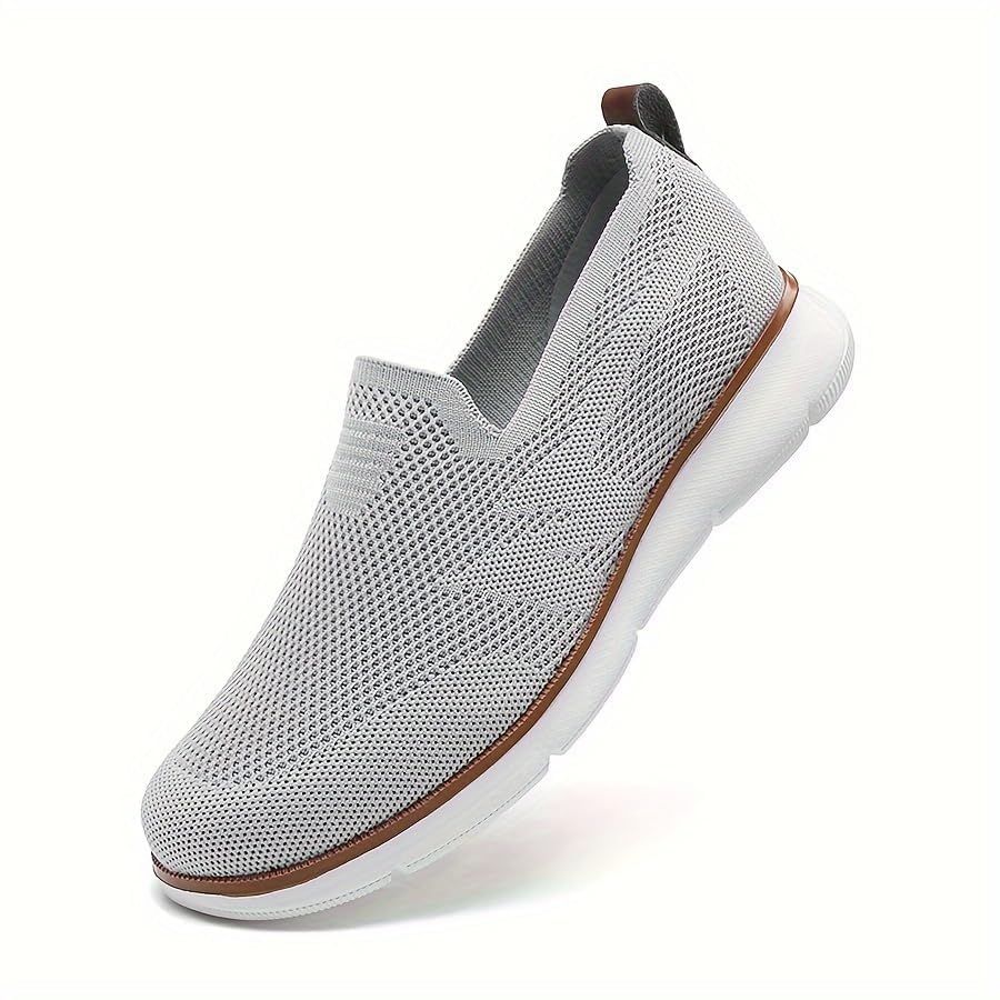 Men's Woven Knit Breathable Slip On Sneakers, Comfy Non Slip Durable Casual Sock Shoes for Men's Outdoor Activities2