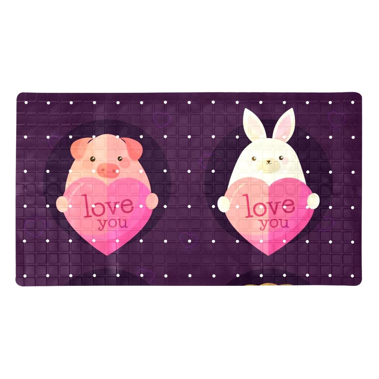 Tapis de bain et de douche antidérapant avec trous de drainage pour enfant