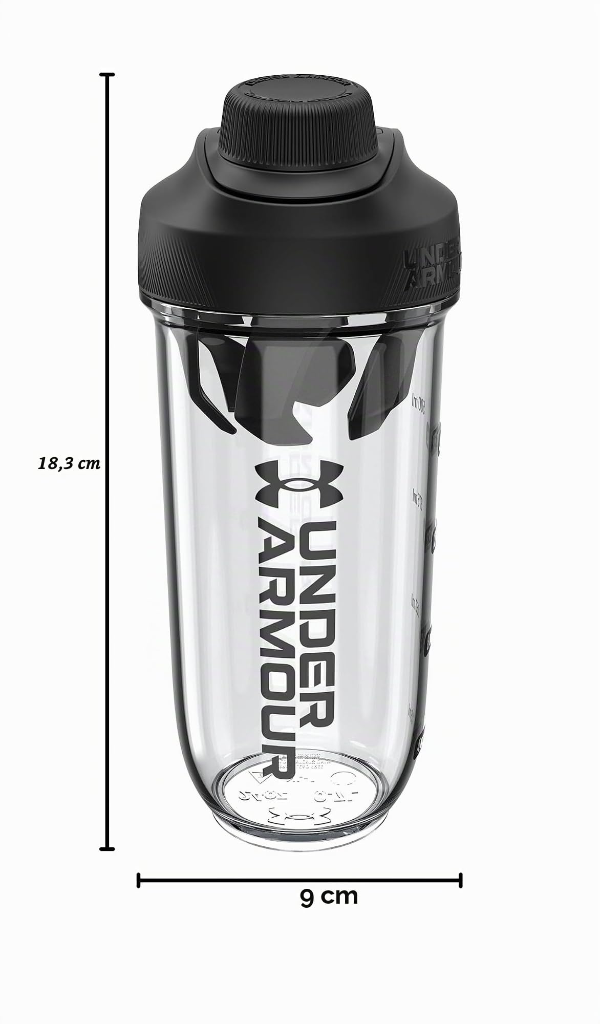Under Armour UA Bouteille shaker Clarity Transparent/noir OSFA 710 ml