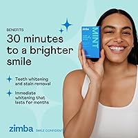 Vista 2 de Zimba tiras blanqueadoras dentales – Zimba blanqueamiento dental formulado para dientes sensibles – tiras blancas blanqueamiento dental – natural