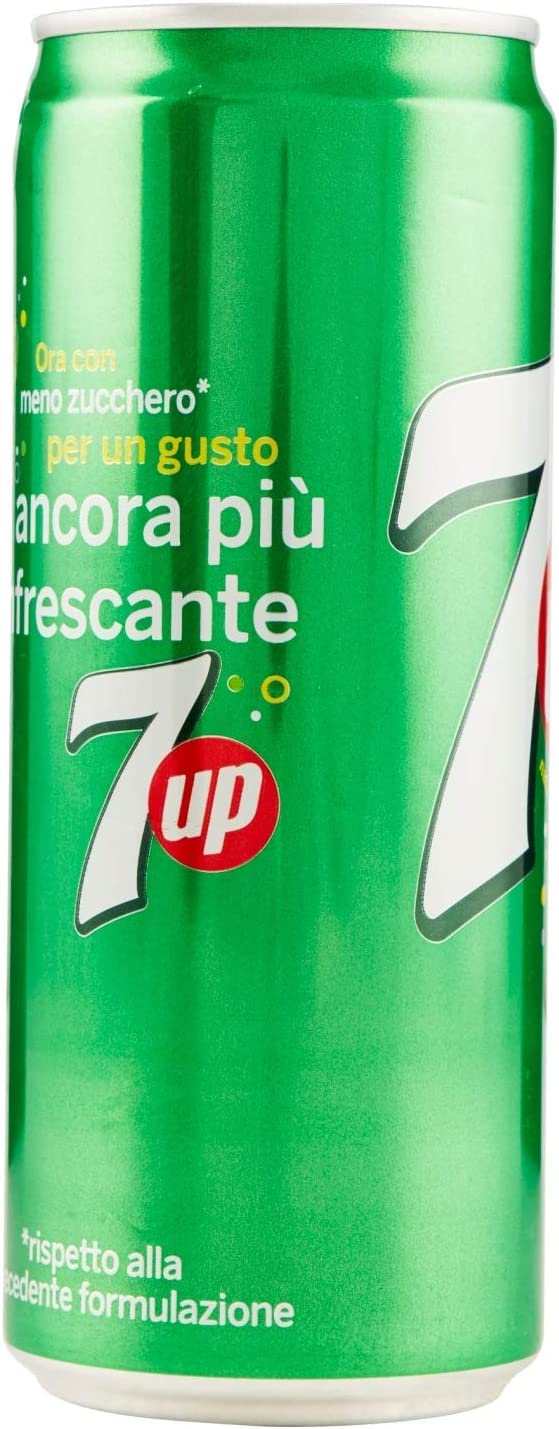 24X Seven Up - Bevanda Analcolica al Gusto di Limone e Lime 330 ml [33 cl] - Bibita Americana Frizzante